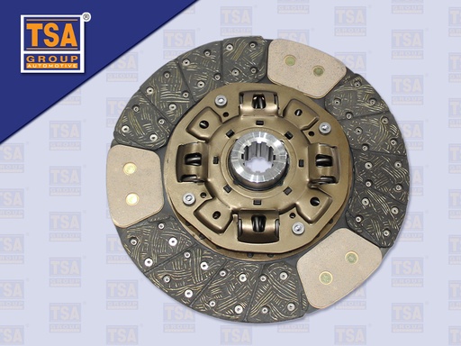 [0103-0293] แผ่นคลัช IS 14'' 10 ร่อง EURO3 ก้อนทองแดงใหญ่ รู 38 MM 350*220 MM (TSA)