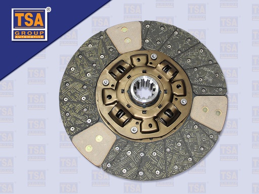 [0103-0297] แผ่นคลัช HN MEGA500 15'' 10 ร่อง EURO3 2008 ก้อนทองแดงใหญ่ รู 45 MM 380*220 MM (TSA)