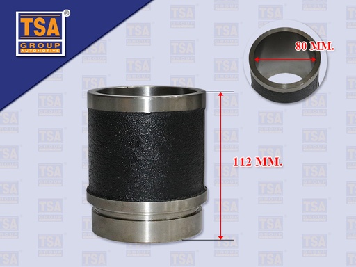 [0130-0107] เสื้อสูบปั๊มลม MS 6D22 FP415 ปั๊มคู่ 80MM สูง112MM TSA ME713111