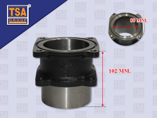 [0130-0125] เสื้อสูบปั๊มลม MS 6D14T 6D15 6D16 80MM สูง102MM TSA ME713146
