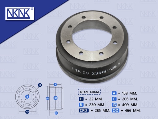 [0204-0056] จานเบรคหน้า IS 5.5" 200 แรง
