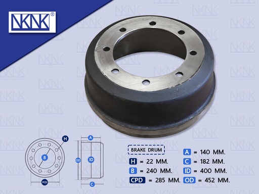 [0204-0059] จานเบรคหน้า NS UD 6" 40CM CW430