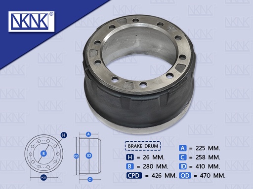 [0204-0219] จานเบรคหลัง IS DECA360 9'' 10 น๊อต