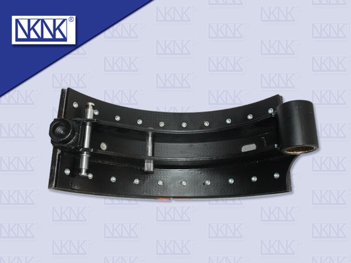 [0204-0231] ก้ามเบรคหน้า HN MEGA เหล็กเหนียว+ผ้า 20 รู