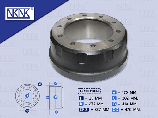 [0204-0235] จานเบรคหน้า MS FS FV380 6'' 10 น๊อต