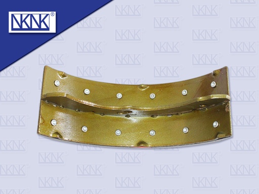 [0204-0283] ก้ามเบรคหน้า หลัง IS NPR120 4'' เหล็กเหนียว+ผ้า 12 รู