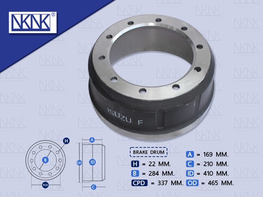 [0204-0345] จานเบรคหน้า IS FTR 240 6'' 2016 10 น๊อต