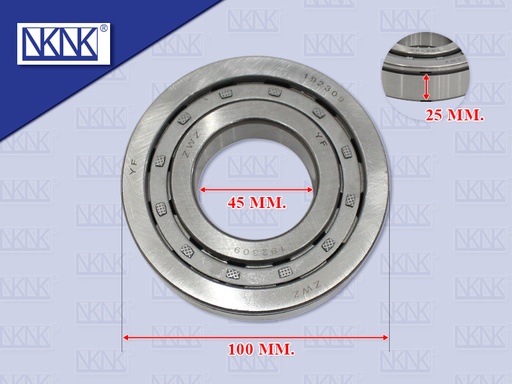 [0205-0167] ลูกปืนเกียร์ร่วมอิตั้นจีน FAST FULLER เควสเตอร์ CWE370 มี ร่องปริ้น 100*45*25 MM