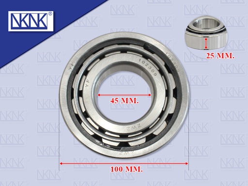 [0205-0168] ลูกปืนเกียร์ร่วมอิตั้นจีน FAST FULLER เควสเตอร์ CWE370 100*45*25 MM