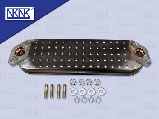 [0207-0817] ไส้ออยคลูเลอร์ HN K13C รูน้ำมันใหญ่ 8 ชั้น ขอบโค้ง 383*100 MM (NKN)