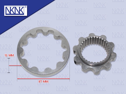 [0207-0834] ปั้มน้ำมันเครื่อง TY 2L ไมตี้ หยาบ 32 ร่อง 87*13 MM (NKN)
