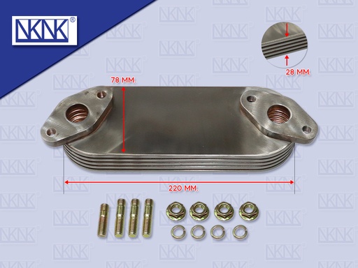 [0207-0884] ไส้ออยคลูเลอร์ MS FO RANGER 2500 5 ชั้น NKN 