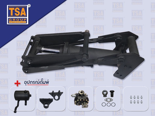 [0211-0384] ดั้มพ์ 4TON 168*70MM กระบอกใหญ่ รุ่นใช้มือลิง + ปั๊มดั้มพ์ KP75A + หน้าแปลนข้อต่อ TSA