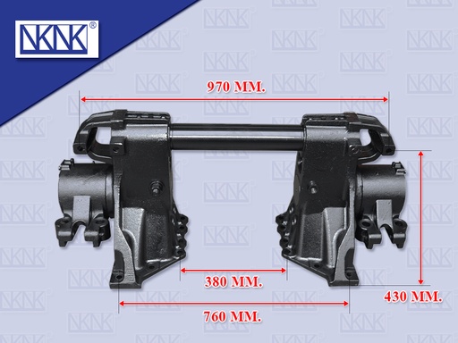 [0213-0288] แท่นเพลาโบกี้ IS JUMBO รุ่นลิ่ม+ตุ๊กตา แกนใหญ่ 110 MM