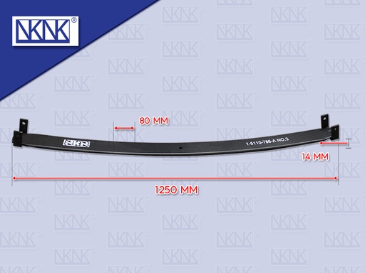 [0214-0003] แหนบแผ่นหน้า IS ROCKY175 ตัวที่ 3
