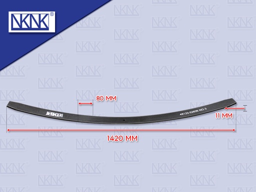 [0214-0010] แหนบแผ่นหน้า 10 ล้อ HN HITEX ตัวที่ 3