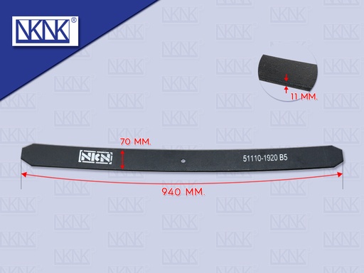 [0214-0129] แหนบเสริม IS NPR 11*70*940 MM