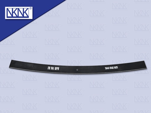 [0214-0132] แหนบแผ่นรถพ่วง BPW 4'' ตัวที่ 1 ตัวตรง 14*100*1258 MM สะดือโต 18 MM