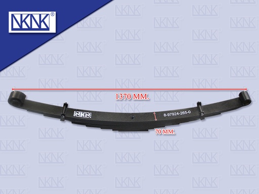 [0214-0161] แหนบหลัง IS FRR190-210HP ทั้งตับ 9 ชั้น 11*70*1370 MM