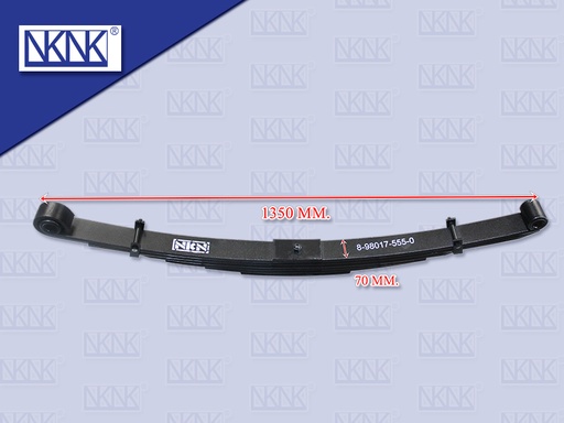 [0214-0162] แหนบหน้า IS FRR190-210HP ทั้งตับ 6ชั้น 12*70*1350 MM