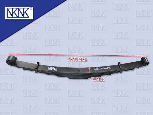 [0214-0163] แหนบหลัง IS FTR240 ทั้งตับ 8ชั้น 13*80*1480 MM