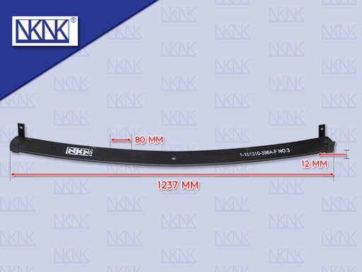 [0214-0174] แหนบแผ่นหน้า IS DECA270,320 ตัวที่3 12*80*1237 MM