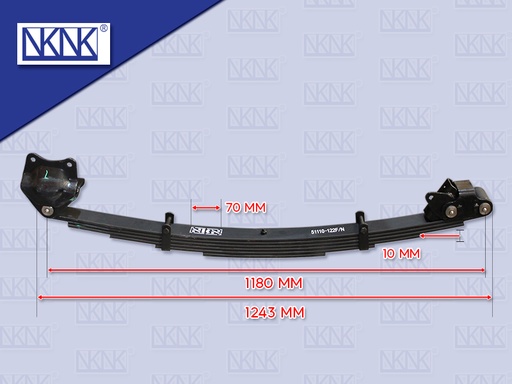 [0214-0178] แหนบหน้า IS FBR หนาพิเศษ ทั้งตับ 6 ชั้น ซ้าย + ตุ๊กตา ทั้งชุด