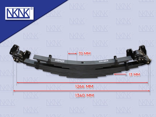 [0214-0180] แหนบหลัง IS FBR หนาพิเศษ ทั้งตับ 14 ชั้น ซ้าย + ตุ๊กตา ทั้งชุด