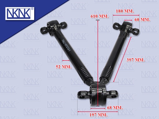 [0221-0106] ก้านลูกหมากตัว V IS DECA240/300 10น๊อต ครบชุด ขนาดแป๊บ 397 MM