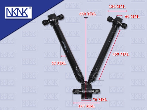 [0221-0107] ก้านลูกหมากตัว V IS DECA240/300 10น๊อต ครบชุด ขนาดแป๊บ 459 MM