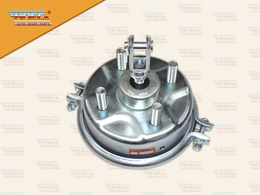 [0302-0222] หม้อลมเพลาแท่นเส้นหลัง HN MEGA500 เบรคแห้ง T30 น๊อตยึด 4 รู ออกข้าง สีเงิน