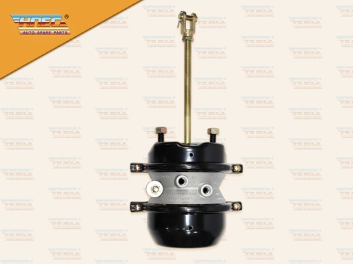 [0302-0263] หม้อลมเพลา 2 ชั้น IS 30/30 แกนยาว สีดำ ฝาเว้า น๊อตยึด 2 รู