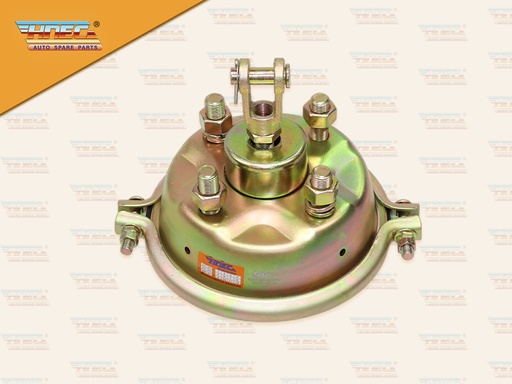 [0302-0310] หม้อลมเพลาแท่นเส้นหลัง HN MEGA500 เบรคแห้ง T30 น๊อตยึด 4 รู ออกกลาง สีทอง