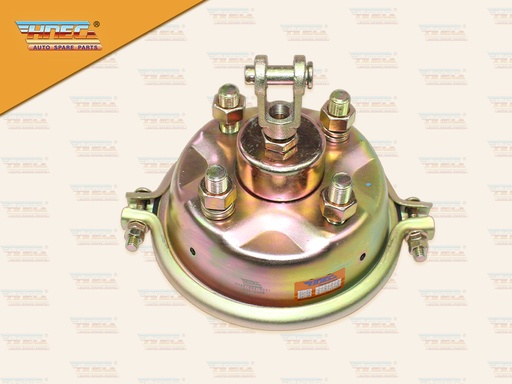 [0302-0395] หม้อลมเพลาแท่นเส้นหลัง HN MEGA500 เบรคแห้ง T30 น๊อตยึด 4 รู ออกข้าง สีทอง