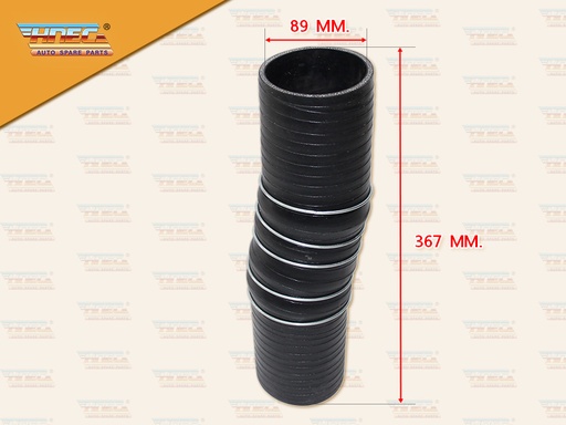 [0310-0117] ท่อยางอินเตอร์ HN 700 E13C 5 ร่อง สีดำ รุ่น 2 ท่อ 89*367 MM
