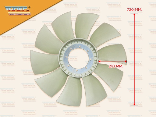 [0316-0047] ใบพัดเครื่องหน้า HN VICTOR MS 6R10 10 ใบ เบ้าลึก 2 1/2''