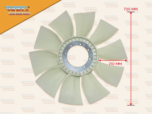 [0316-0068] ใบพัดเครื่องหน้า HN VICTOR เบ้าตื้น 1 1/2" 10 ใบ