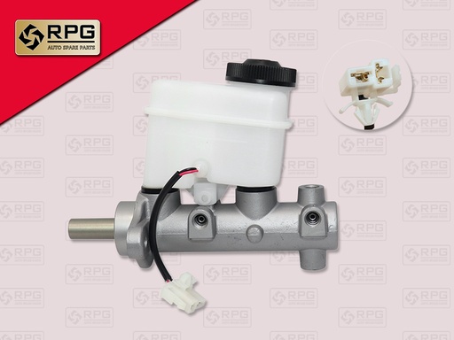 [0731-0011] แม่ปั้มเบรคตัวบน FO RANGER 2.5 2WD รูน้ำมัน 4รู สายไฟมีกิ๊ฟล็อค ยาว 130MM + กระป๋อง (RPG)