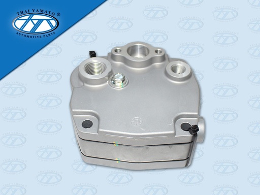 [1105-0047] ฝาปั้มลม IS 6HK1 FVM 240/300 2016 รูลมข้าง ทะลุ 2 รู + โปโลวาล์ว ครบชุด 3 ชั้น (YAMATO)