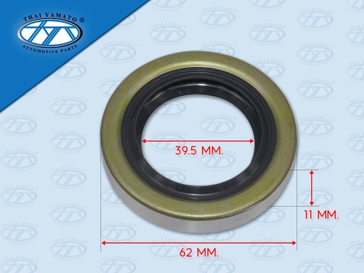 [1106-0124] ซีลเกียร์ฝาก PTO ZF 270-320 39.5MM*62*11MM (YAMATO)