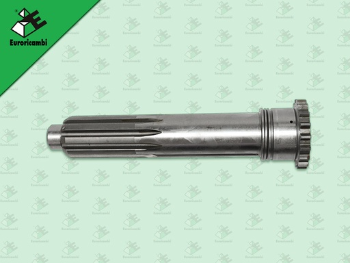 [35.53.0455] ปลายเกียร์อิตั้น 50 MM เกลียวน้ำมันมี ร่อง 18 ร่อง 80/10 MM เม็ดเล็ก ปลายลูกปืน 30 MM ยาว 305 MM