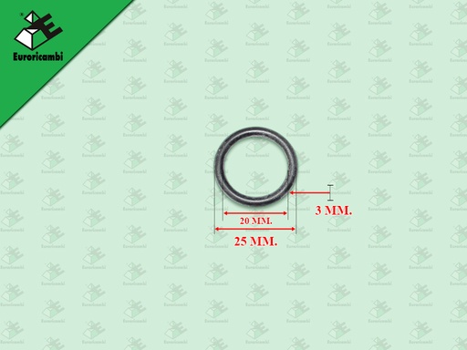 [60.53.1374] โอริงวาล์วท้ายเกียร์ BENZ G131 G155 G210 25*20*3 MM