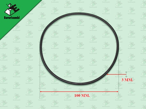 [60.53.1647] โอริงฝาปิดหน้าเกียร์ BENZ G131 G155 G210 100*3 MM