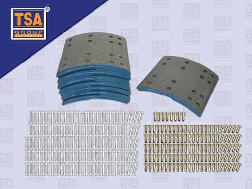 [8804-0049] ผ้าเบรคเพลาพ่วง YORK MAXNUM MAG-2 7" 32 รู+รีเวท (BENDIX)