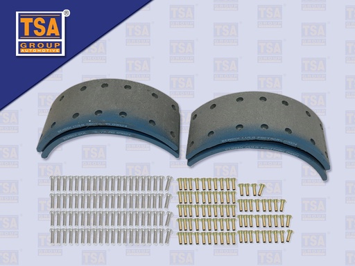 [8804-0052] ผ้าเบรคหน้า FC4J 14 รู+รีเวท (BENDIX)