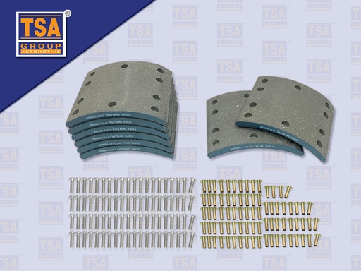 [8804-0053] ผ้าเบรคหลัง FC4J 10 รู+รีเวท (BENDIX)