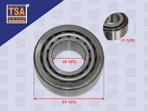 [9905-0155] ลูกปืนราวล่างตับหน้า ZF 330 85*40*33MM Fersa