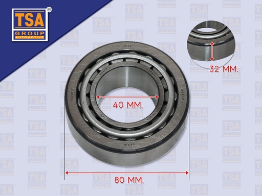 [9905-0156] ลูกปืนในรูปลายเกียร์ AO9C M009 33208JR-1 ปลอกแยก 80*40*32MM Fersa