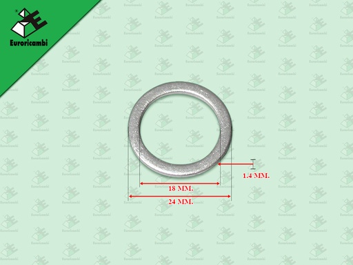 [95.53.1568] แหวนรองวาล์วท้ายเกียร์ BENZ G131 G155 G210 24*18*1.4 MM