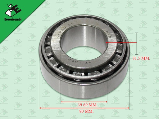 [98.53.0371] ลูกปืนราวล่างตับหน้า ZF 195 9S75 39.69*80*31.5 MM